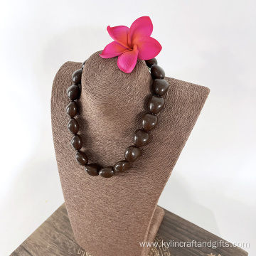 Handmade Acrylic Kukui Nut Men Leis